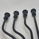 ART POPULAIRE - JUDAICA Menorah Ancien Chandelier 7 bras de lumière en fer forgé