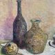 Peinture à l’huile signée Milieu du siècle