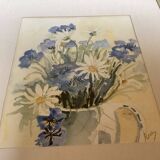 Watercolor flower bouquet frame