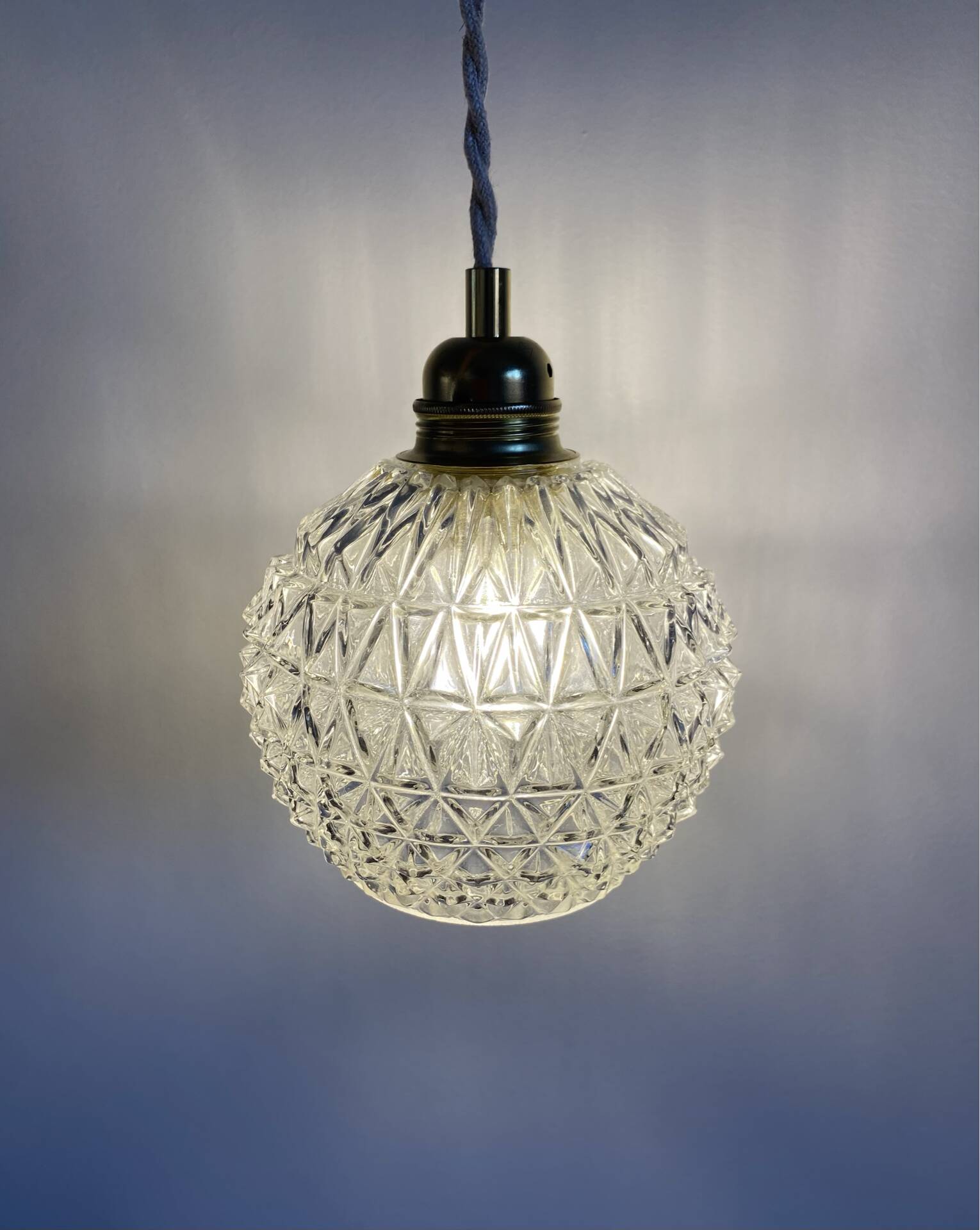 Vintage glass globe lamp