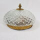 Gilded frame and glass globe ceiling lamp