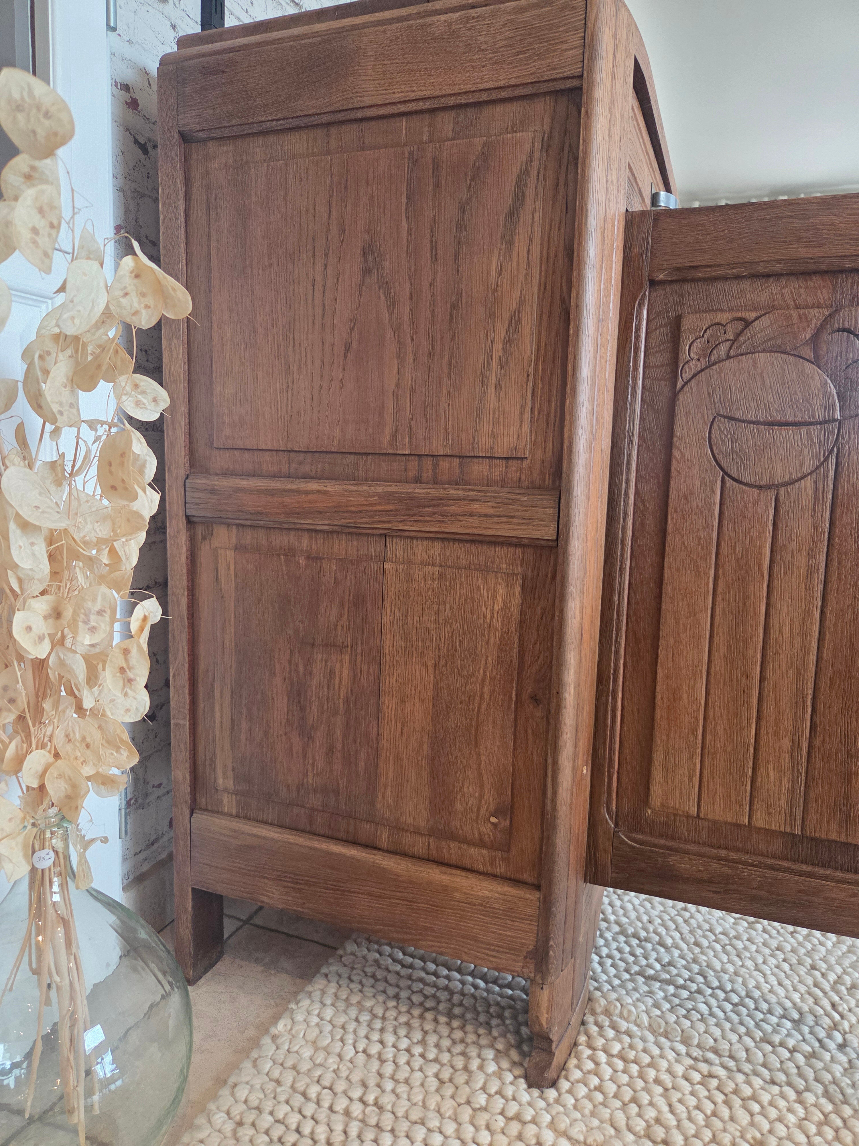 Antique Art Deco buffet in solid oak