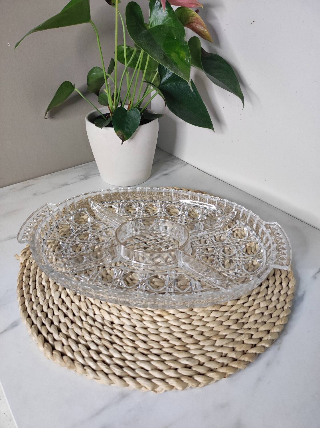 Crystal aperitif plate