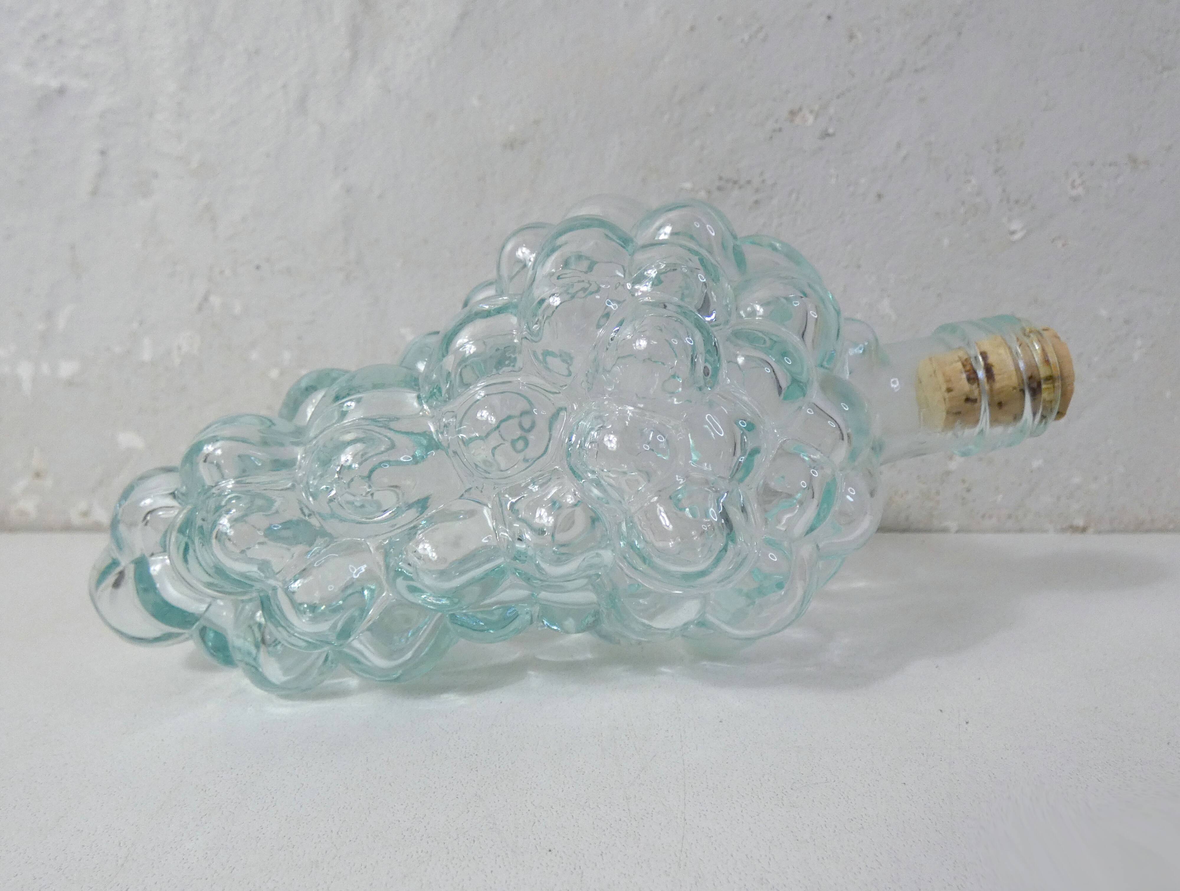 pressed glass bottle bunch of grapes