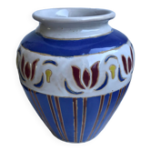 Vintage painted and signed ceramic vase