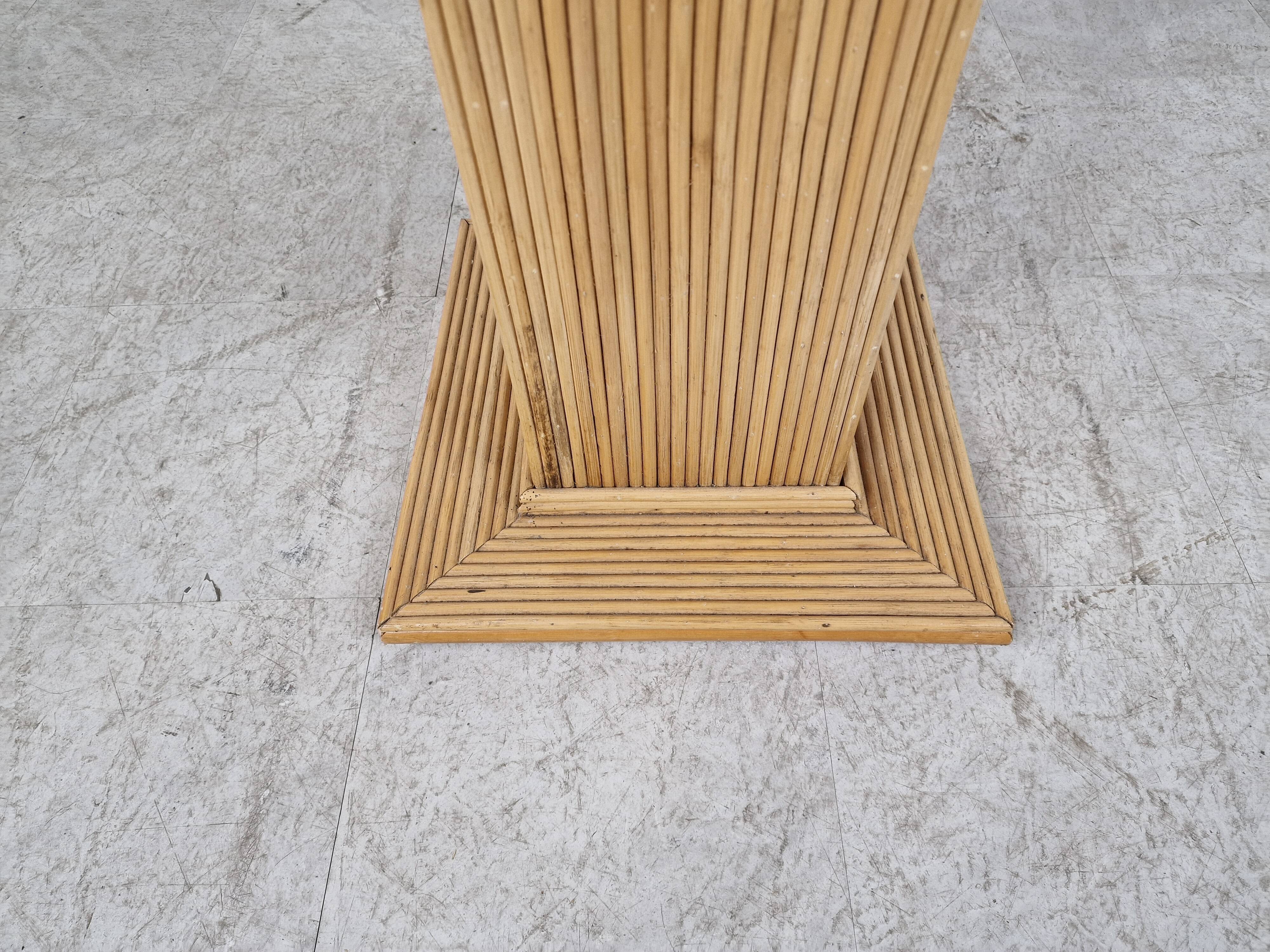 Bamboo dining table by Vivai Del sud, 1970s