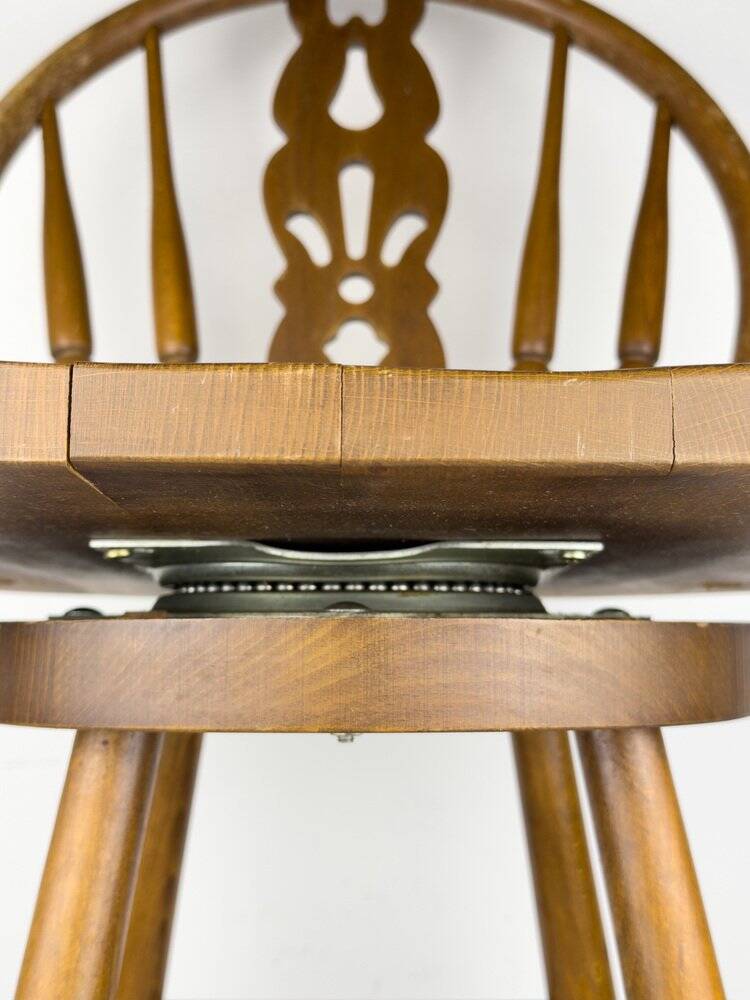 Vintage wooden bar chair, 1992
