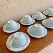 Art Deco coffee service in blue opaline