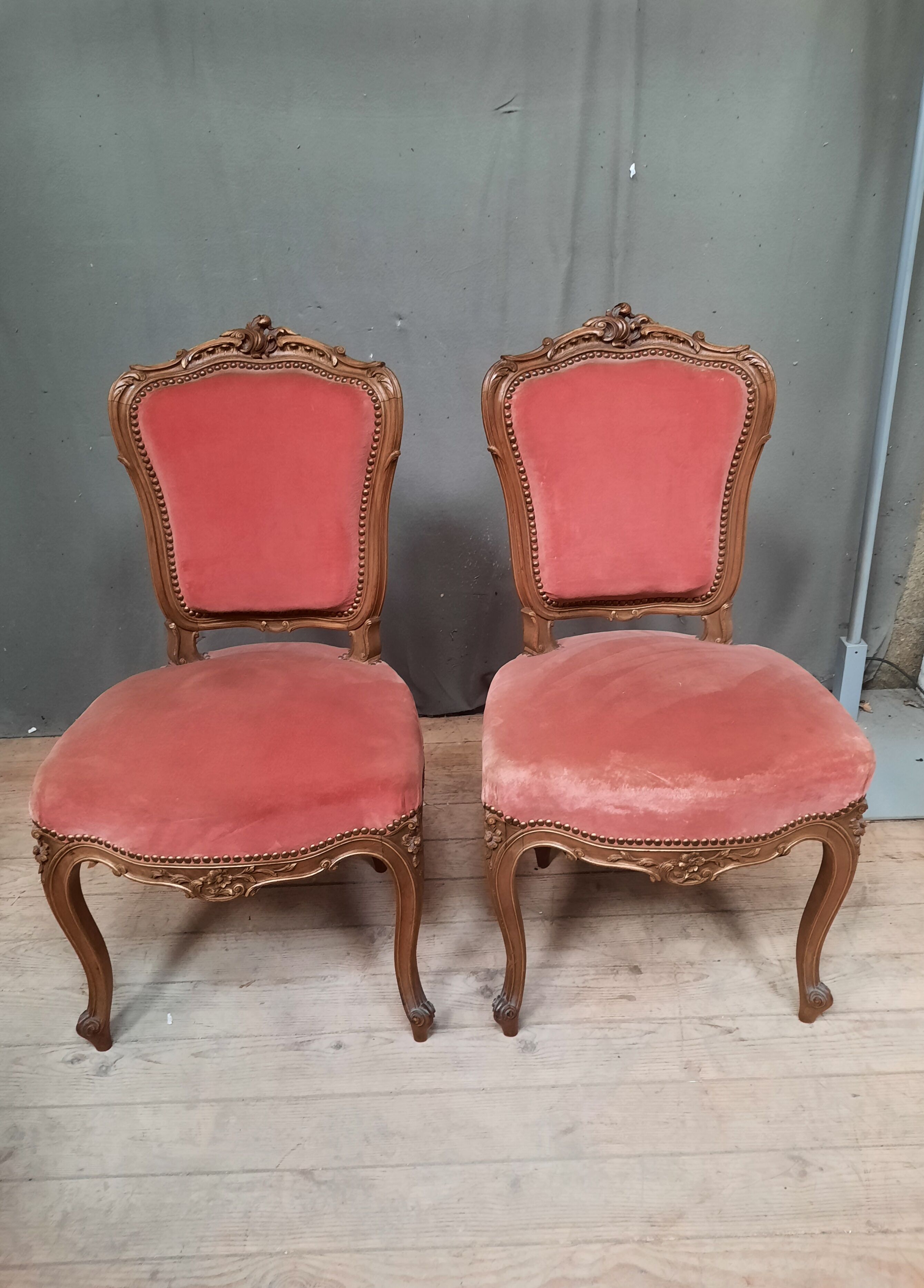 Pair of Louis XV style chairs