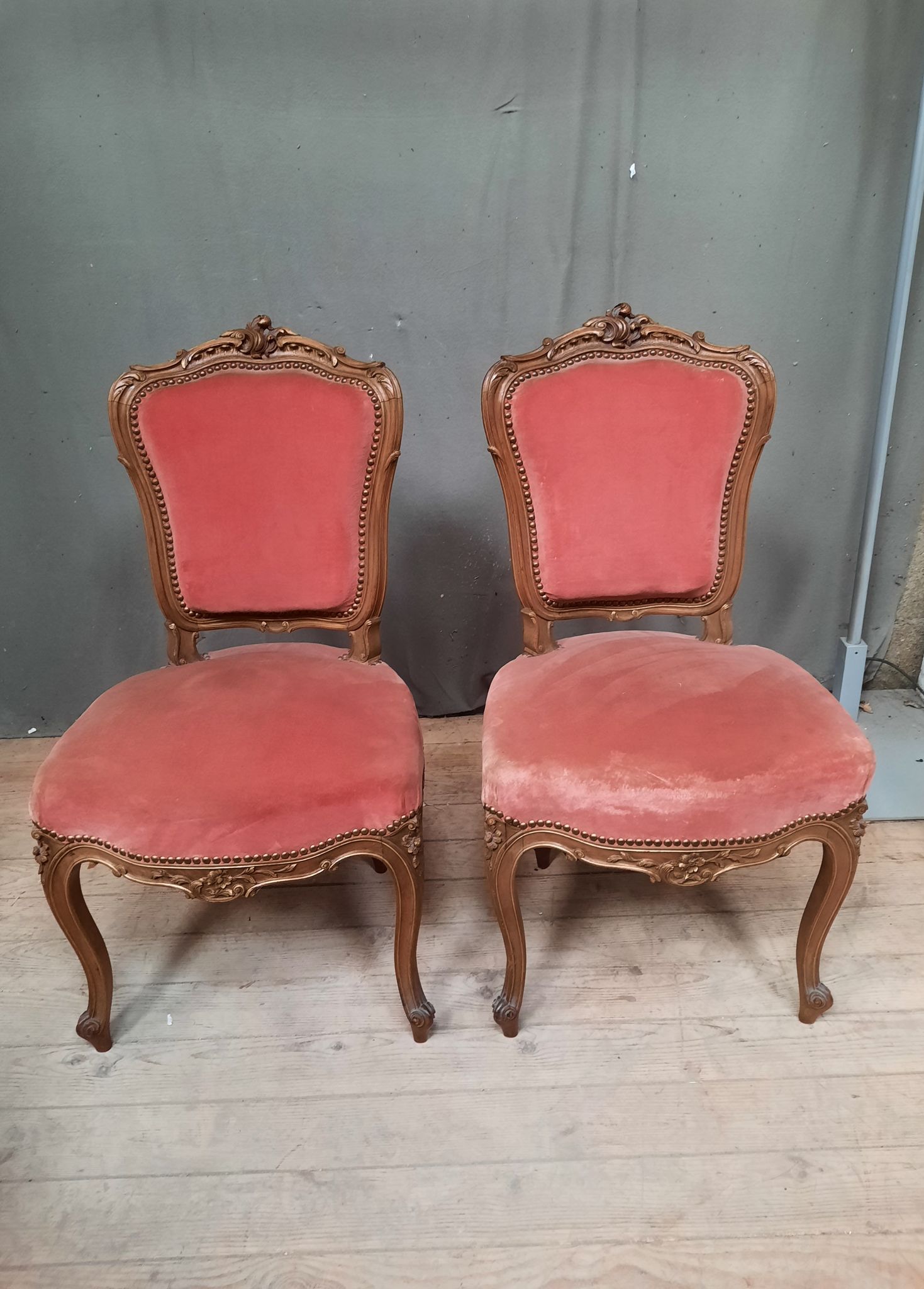 Pair of Louis XV style chairs