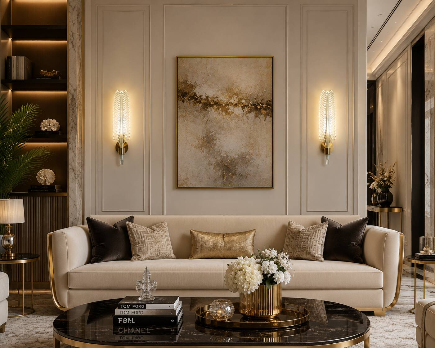 Rare Set of 2 Luxury Barovier e Toso Leaf Wall Light