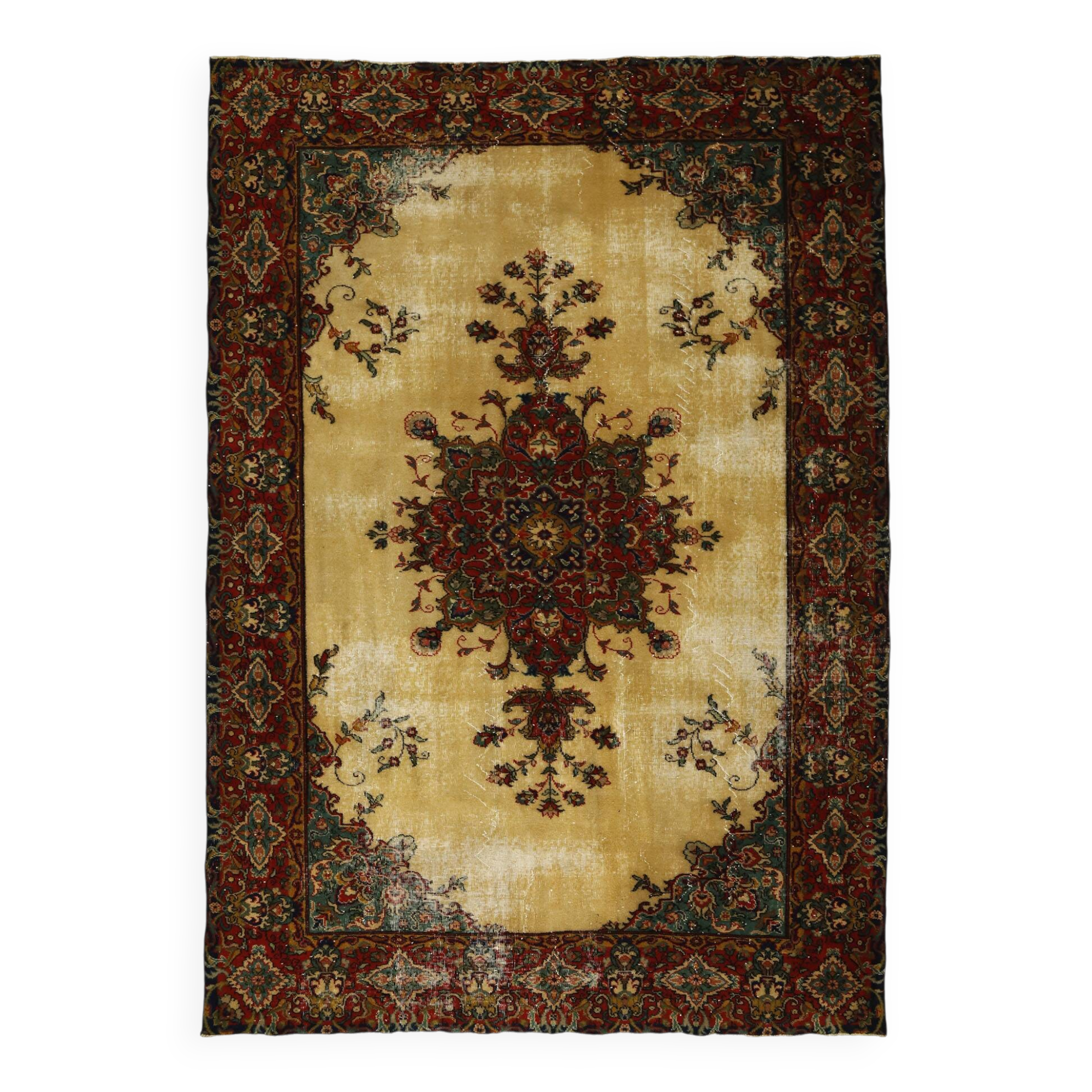 Modern Unique Rug, Turkish Oriental Handmade Boho Kilim Rug,for Kitchen,Bedroom 222 x 310 cm