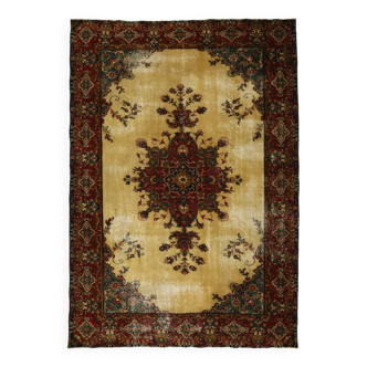 Tapis moderne unique, tapis turc oriental fait main Boho Kilim, pour cuisine, chambre à coucher 222 x 310 cm