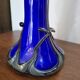 Cobalt blue blown glass vase – Silice Création Biot – 39 cm