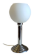 Bauhaus table lamp in metal and opaline globe - 1930s/40s