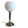 Bauhaus table lamp in metal and opaline globe - 1930s/40s