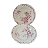 Lot de 2 assiettes Chardons rose de Gien