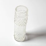 Vintage Pressed Glass Vase: CandleWax Design by František Pečený / 1972