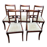 5 Mahogany Chairs