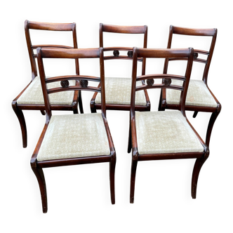 5 Chaises Acajou