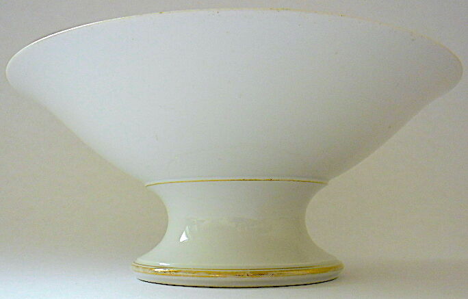 Gold-leated white Paris porcelain plate