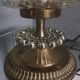Vintage Helena Tynell Bubble Glass Lamp Brass Base Glashütte Limburg 1960