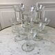 Lot de 10 coupes à champagne en verre cristallin années 50-60