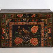 Antique Chinese chest painted in pine wood – China, circa 1900