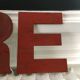 Letter teaches wood E