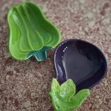 Duo of firm vegetable ceramic bowls