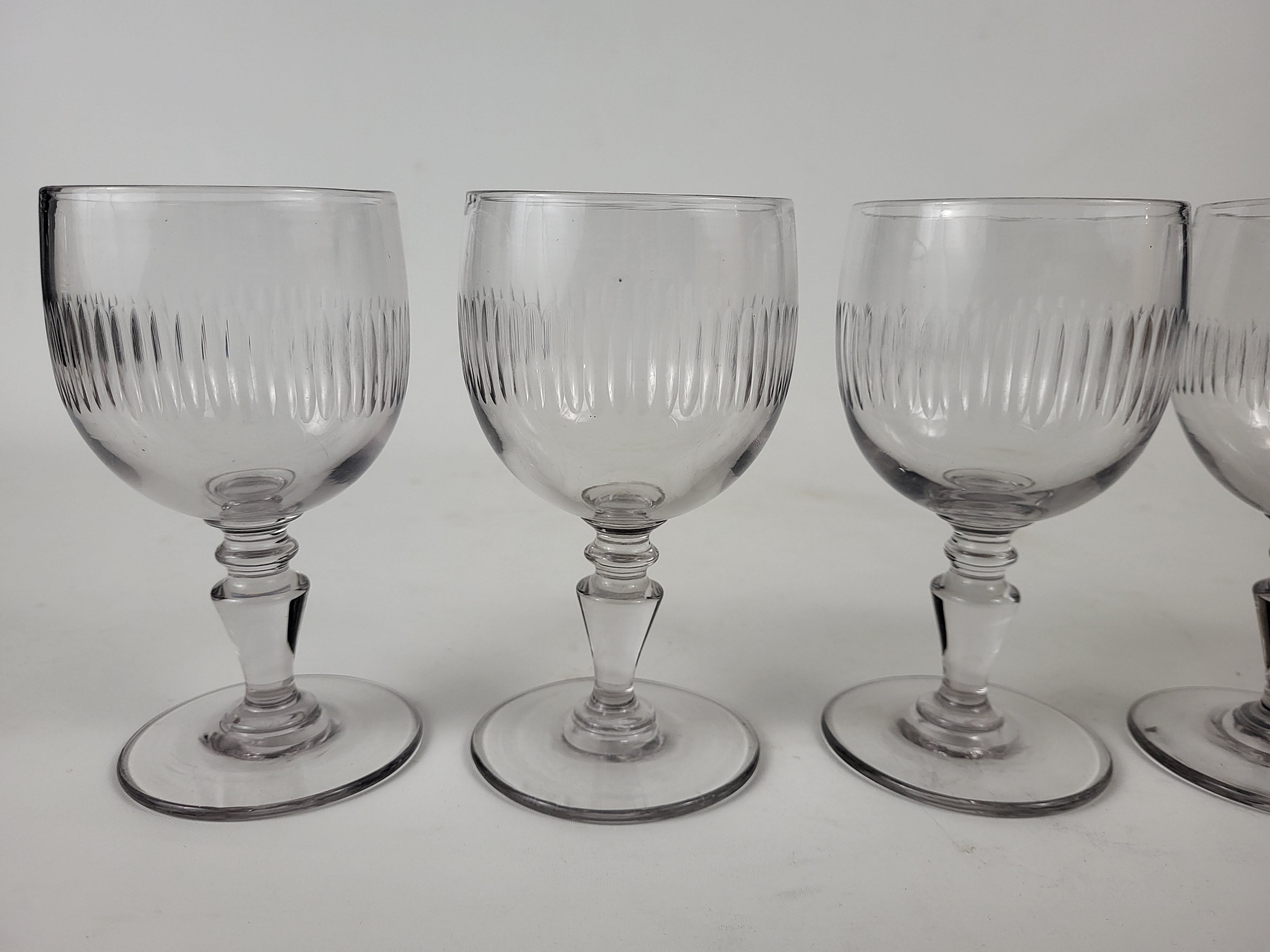 6 water glasses Cristallerie de Portieux XIXeme