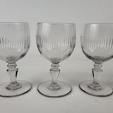 6 water glasses Cristallerie de Portieux XIXeme