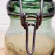 Duo old glass jars