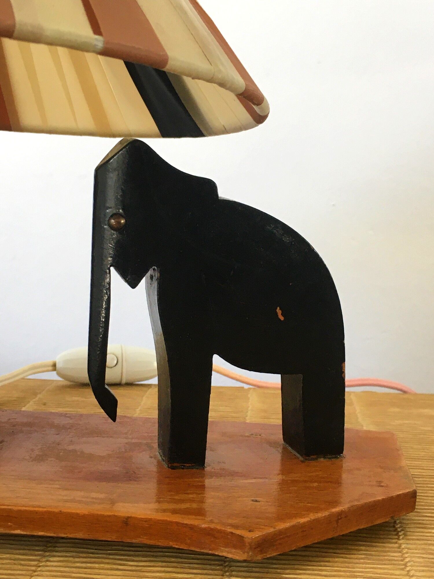 Vintage wooden lamp 50s