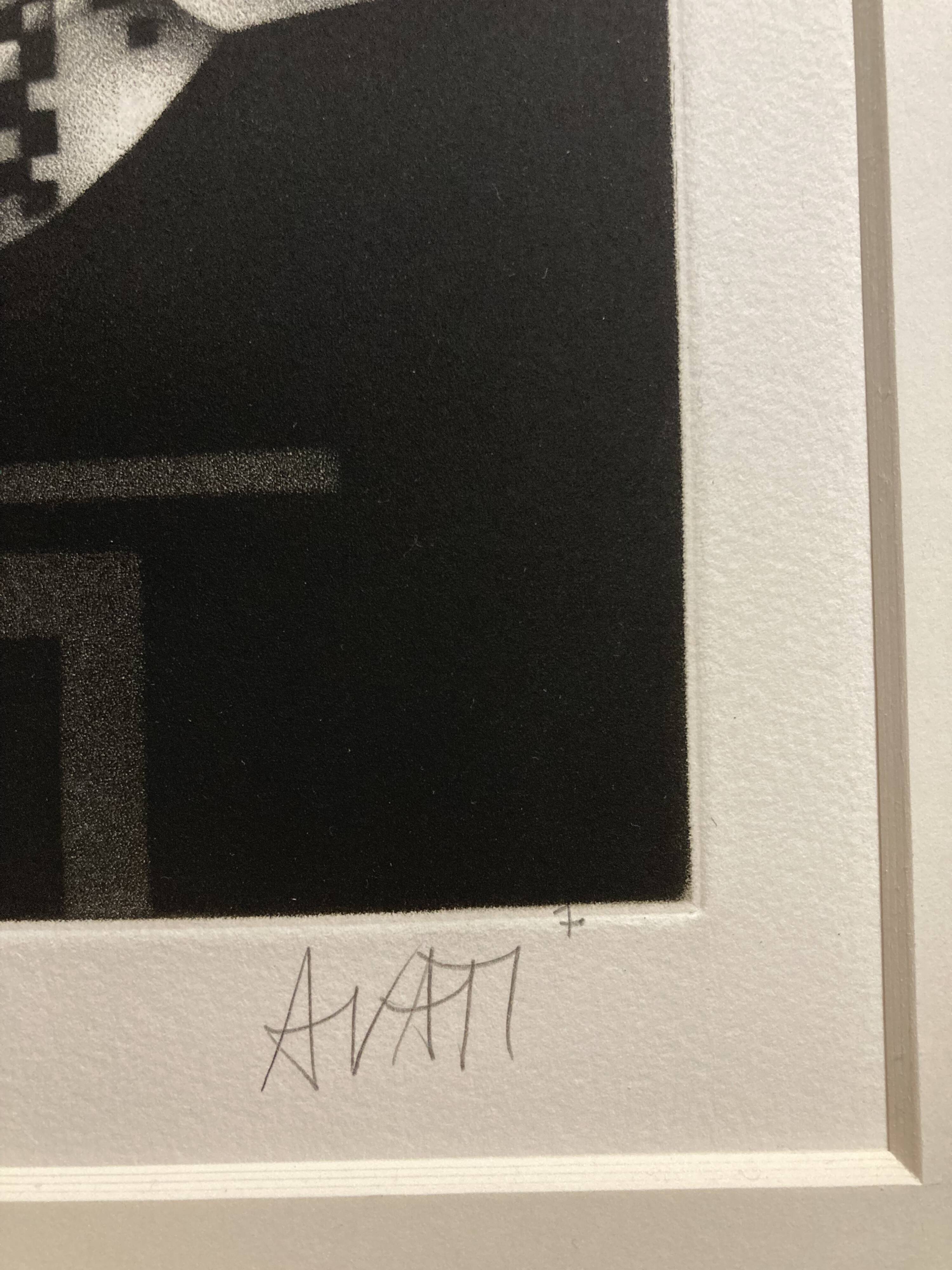 Mario avati (1921-2009), alligator, black and white, 1970