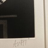 Mario avati (1921-2009), alligator, black and white, 1970