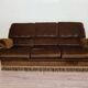 Toad bench in genoa velvet circa 1960