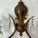 Paire d’appliques bronze et cristal