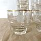 Verres à eau anciens fleuris