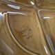 Set of 8 fondue plates Salins France in green and brown.
