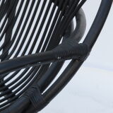 Black rattan sofa