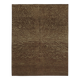 Tapis tribal unique noué à la main en laine brune 244 cm x 309 cm