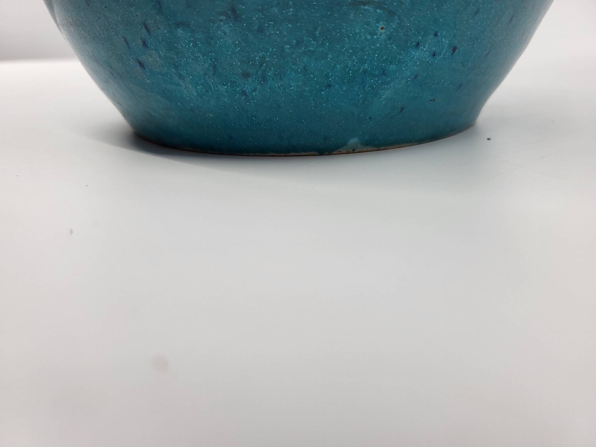 Primavera Vase for Spring in French Art Deco blue ceramic