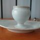 White porcelain coquetier creil et montereau