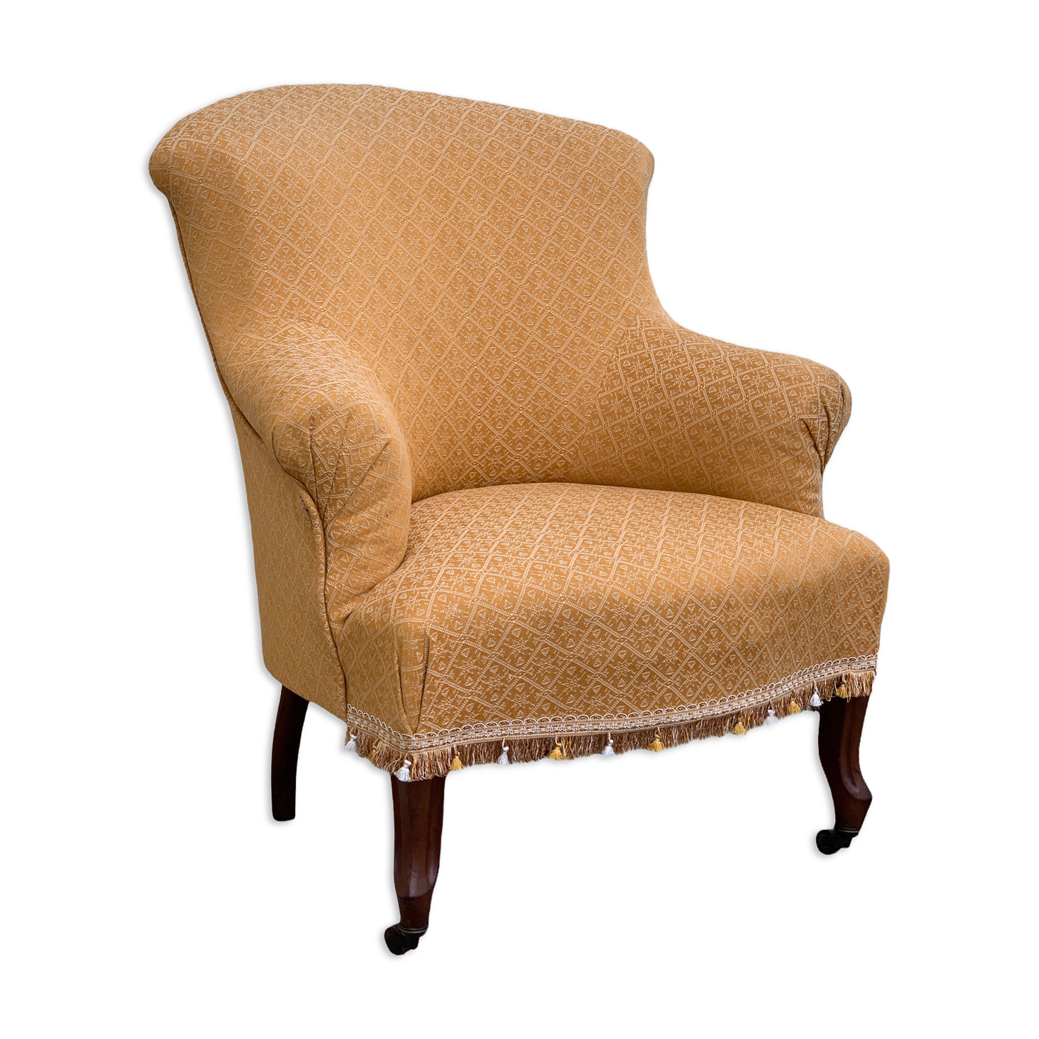 Toad armchair style Napoleon III fringe pompoms
