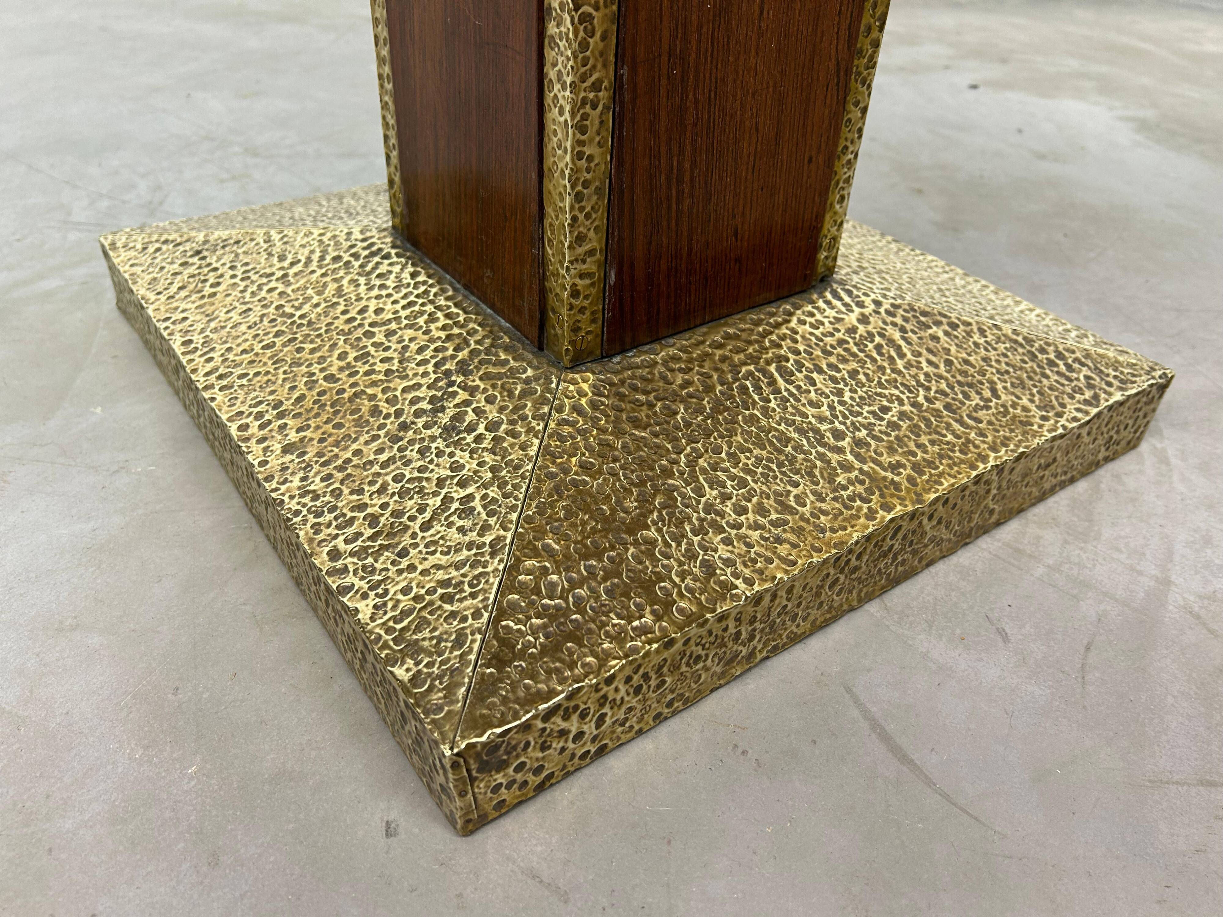 Jugendstil coffee table with hammered decoration.