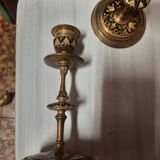 Pair of gilded bronze candlesticks Napoleon III