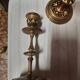 Pair of gilded bronze candlesticks Napoleon III