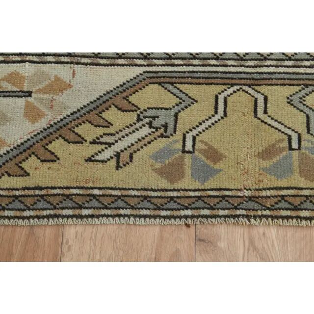 1970s Turkish Oushak Handmade Wool Cotton Brown Area Rug 183x248