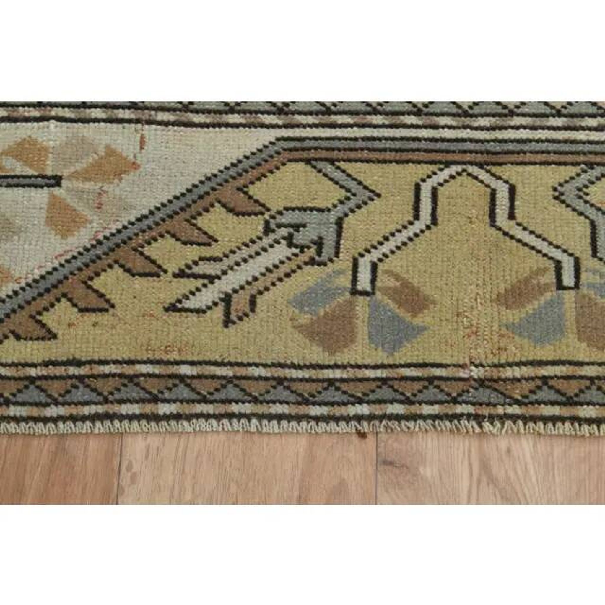 1970s Turkish Oushak Handmade Wool Cotton Brown Area Rug 183x248
